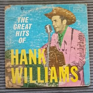 The Great Hits of Hank Williams Vintage Vinyl Record